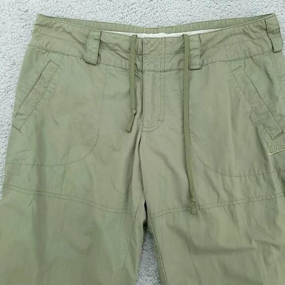 Nike Cargo Capri Pants Medium Drawstring Army Green - Picture 3 of 9